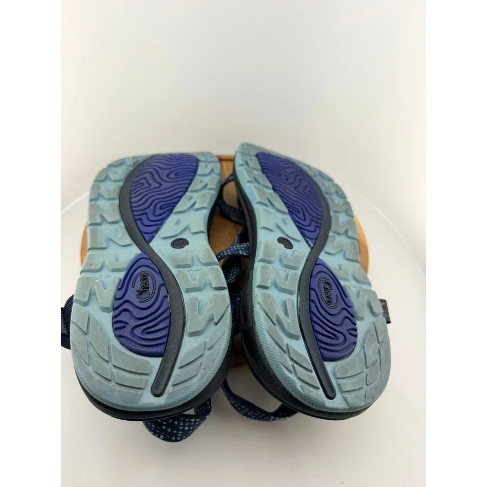 Chaco Women's Z/Volv 2 Wax Eclipse Sandals Size 11 Blue Pixel Strappy Toe Loop